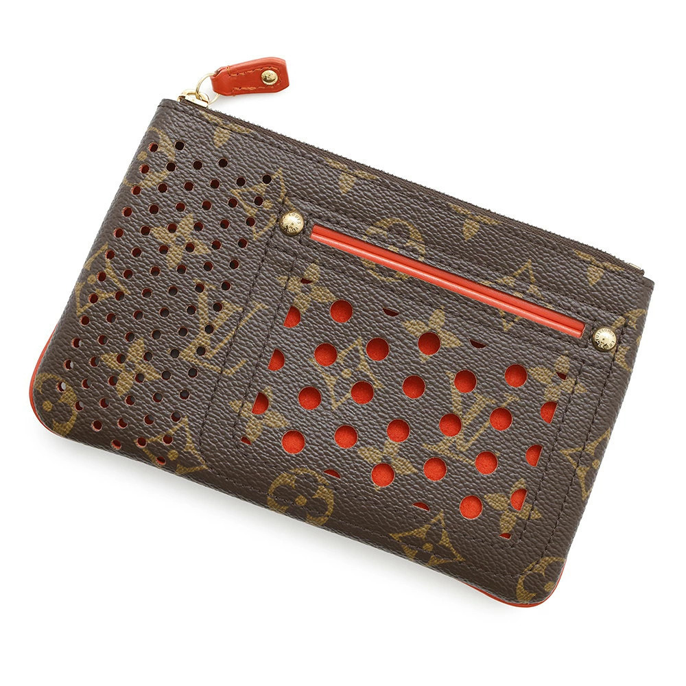 Louis Vuitton Monogram Perfo Pochette Plat Accessory Pouch